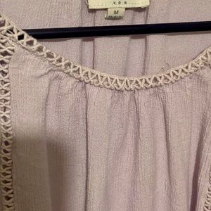 Open shoulder boho top